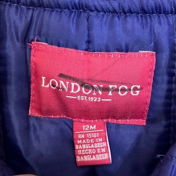 LONDON FOG Baby Classic Snow Bib Ski Snowsuit Purple 12 months NWT - Picture 2 of 11